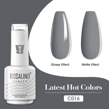 ROSALIND 15ml Nail Gel Polish Macaron Hybrid Varnish Semi Permanent Nail Art Design Soak Off Top Base Coat Esmalte UV Gel Nail
