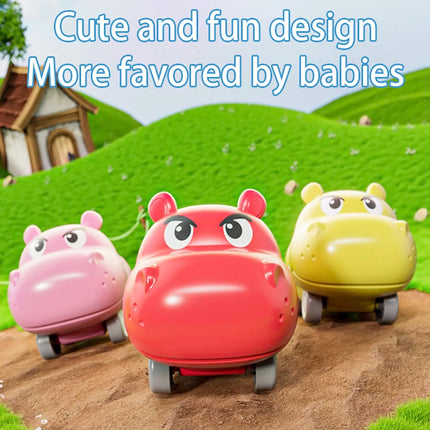 Hippo Push Car, Cute Pet Animal Toy Car, Cute Cartoon Animal Toy Car, Parent-Child Interaction