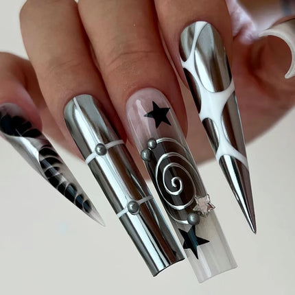 AWStorG 5ML Super Silver Metallic Gel Nail Polish Metal Effect Painting Gel Chromes Varnish Semi Permanent for Nail DIY