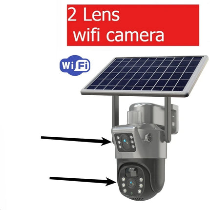 4G Sim Card Solar CCTV PTZ  Outdoor Wireless Human Detection PIR WiFi IP Camera with Siren Solar Powered CCTV Solar Light