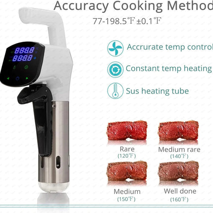 Gison 1800W NEW Sous Vide Cooker LCD Touch Immersion Circulator Accurate Cooking IPX7 with Fast heated Waterproof Vacuum Cooker