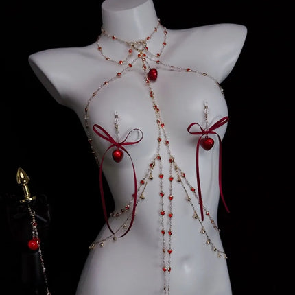 5Types of Heart-Shaped Nipple Clamps All-in-One SM Training Adult Teasing Breast Stimulation Sexy Accessories for Women Sex Toys