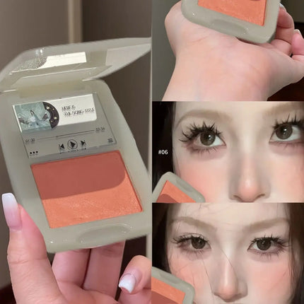 Matte Blusher Palette Soft Silky Cheek Natural Facial Rouge Plate Mashed Potato Lasting Nude Low Saturation Powder Blusher Disk