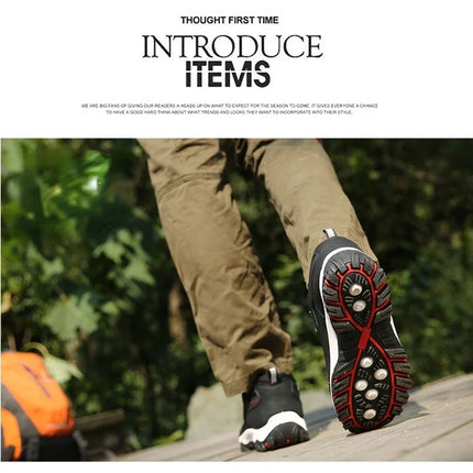 Men's EVA Hiking Shoes Waterproof Anti Slip Leather Outdoor Sports Shoes for Camping Running Jogging 2025 New