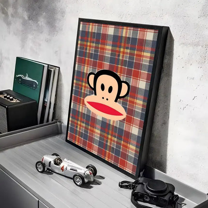 P-Paul Frank Poster Stickers Mural Painting Self-Adhesive Wall Decals for Bedroom Living Room Home HD Decor Gift