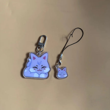 2pcs/set Ateez Aniteez Cartoon Character Keychain Keyring Phone Cute Strap Pendant Hongjoong Yunho Yeosang San Accessories