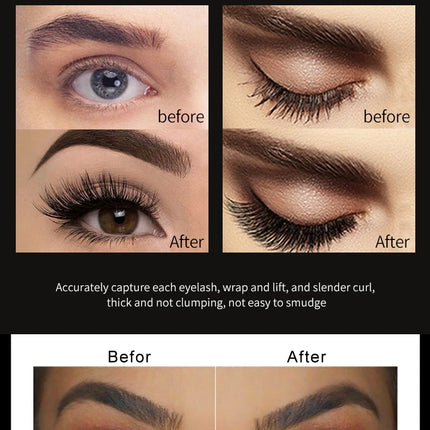 Steel Tube Mascara,Lengthens,Curls Lashes Volumizing Mascara Lasting for Party Makeup & Holiday Cosmetics for Enhanced Eyes
