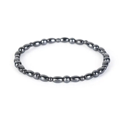Lose Weight Girl Women Men Charm Magnetic Black Stone Anklet Anklet Anklet Hematite Magnetic Obsidian Natural Slim Therapy G3K5