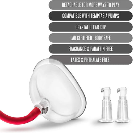Female Sucker Cup Accessories Vacuum Pump Clitoris Stimulator Pumps Nipple Clit Stimulator Orgasm Massage Breast Enlargement Cup