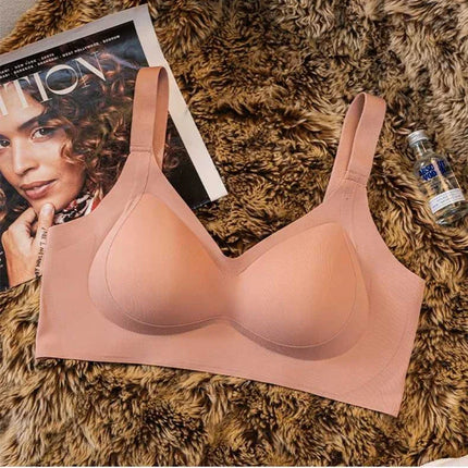 High-quality Traceless Beautiful Back Jelly Rubber Underwear for Women with Small Breasts, Clumping and Anti-sagging Sports Bra