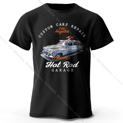 Custom Car Club Patch Printed Unisex Men Women T-Shirt Tees Tops 100% Cotton Embossed Logo Graphic Gearhead Outfit