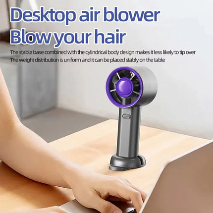 Lenovo Handheld Fan Portable USB Rechargeable Low Noise High Speed Strong Airflow Suitable For Office Outdoor And Commuting Use
