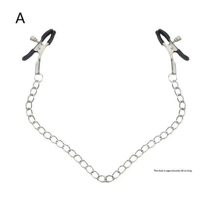 Hoyytu 3 Style Metal Nipple Clamps Sex Toys For Women With Chain Bondage Slave Nipple Labia Clitoris Stimulator Sexy Toys