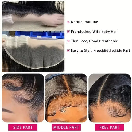 Straight 4x4 HD Lace Frontal Closure Brazilian Virgin Human Hair 13x4 HD Transparent Lace Front Closure Remy Human Hair Closure