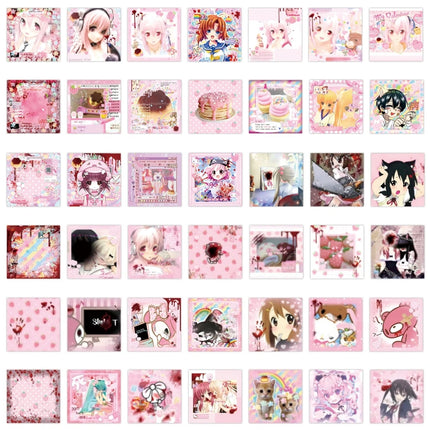 80Pcs Cute Cutecore Stickers Decals For Laptop Scrapbook Luggage Guitar Helmet DIY Graffiti Aesthetic Stickers