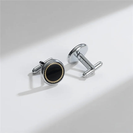 Man Shirt Cufflinks Copper Cufflinks For Mens Luxury Wedding Guests Gifts Round Square Fashion Jewelry Men Cuffs Links Tie Clip