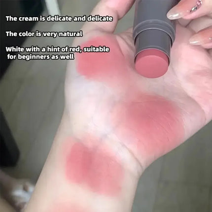 -Blush Stick Double-ended Expansive Color Natural Long Lasting Matte Makeup Monochrome Creamy Rouge Blush Stick