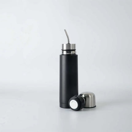 Self-Serving Stainless Steel Mate Bottle, 2-in-1 Thermal Mate Cup with Built-in Bombilla, Yerba Mate Thermos all in one