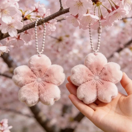 2026 Pendant Small Accessories Girl Cherry Blossom Healing Plush Pendant Keychain