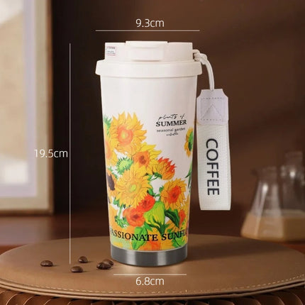 Stainless Steel Tumbler Mug Vacuum Flasks Insulated Coffee Cup Leakproof Lid Travel Thermos Cups for Tea Thermal Water Bottle