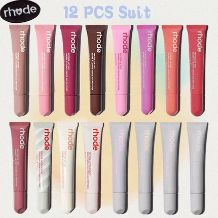 Hot Makeup Lip Gloss 2-4 PCS Discount Polychrome Combine Lip Stain Phone Case Easy Apply Lip Balm Lasting Moisturizing Lipstick