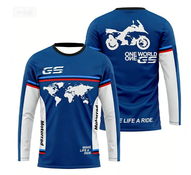 For BMW Motorrad Long Sleeve Tops Men Women Clothing Motorcycle Mountain Bike Jersey Breathable Quick Dry Downhill Flexible Tops