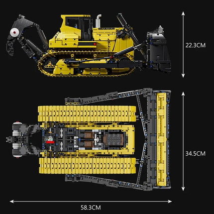 Mould King 17049 Technical Car Toys The APP RC PR766 Bulldozer Building Block Assembly Truck Brick Set Kids Christmas Gift