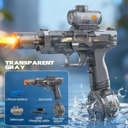 HUIQIBAO 2026 New Ultra-Cool Sniper Electric Water Gun, High-pressure, Multiple Shots, Large Capacity, Summer Beach
