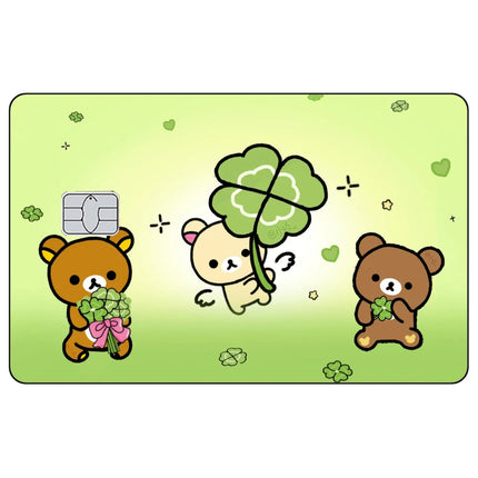 Cartoon Cute Credit Card Skin Stickers Rilakkuma Matte Sticker for VISA JCB MasterCard and Other IC Bank Card Decoration