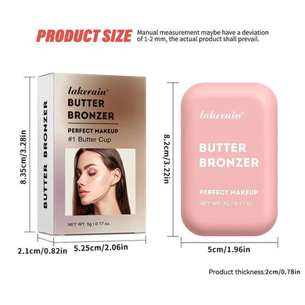 Butter Bronze Contouring Cream Shading Palette Silky Shimmer Powder Waterproof Monochrome Nude Matte Korean Face Cosmetics