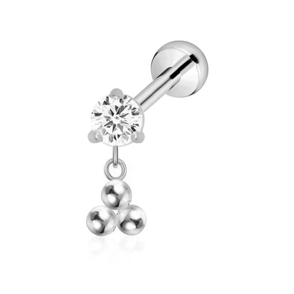 ASTM F136 G23 Titanium Flower Petals Butterfly Labret Threadless Piercing Pin Push in Lip Stud Daith Conch Earring 16G 18G 20G