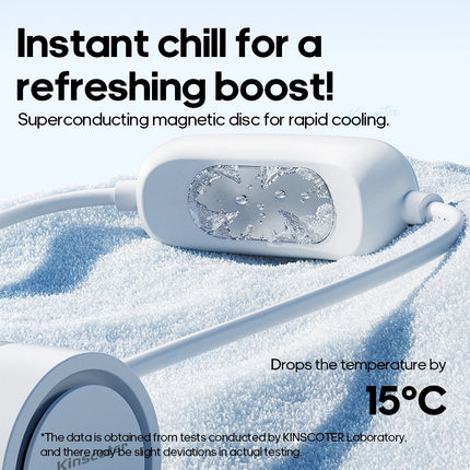Portable Personal Sports Neck Fan 3-speed Wind with Cold Compress Function 800mAh*2 Mini Cooling Electric Fan for Outdoor Travel