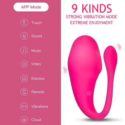 Wireless App Control Dildo Vibrator for Women Vagina Stimulator G Spot Egg Clit Massager Wearable Clitoral Sex Toys for Adults