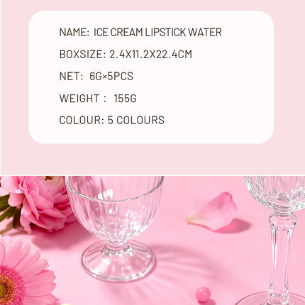 Moist Smooth Ice Cream Dyed Lipstick - Easy To Color Long-lasting Sweatproof No Cup Staining MakeupEssential Ice Cream Liptint