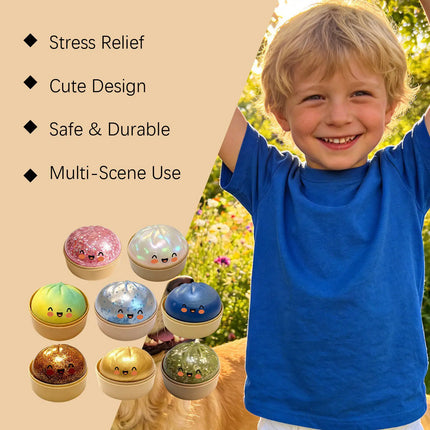 Colorful Dumpling Squishy Gifts Ornament Slow Rebound Soft Pinch Baozi Desk Accessiories Antistress Fidget Toy Dumpling Squishy