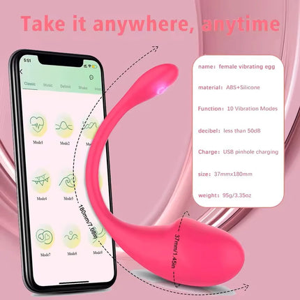 Female Wearable Dildo Vibrator APP Remote Control with 10 Vibration Modes G spot Clitoral Anal Panty Vibrator Sex Toys for Women