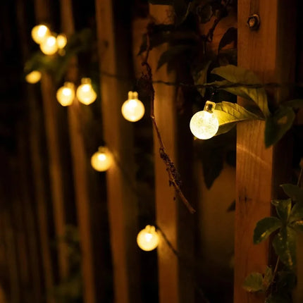Solar Bubble Ball Light String Crystal Ball Solar Light with 8 Functions 200LEDs Christmas Halloween Festival Decorations