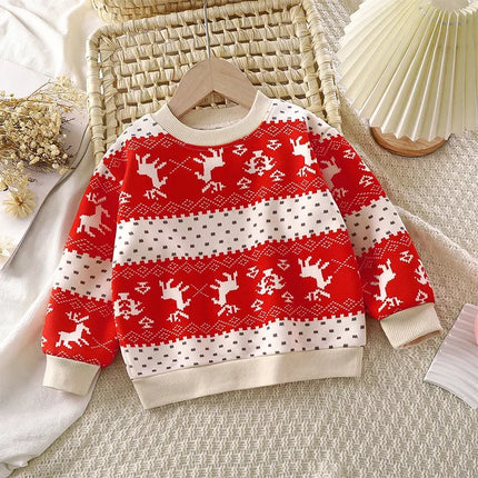 니트 Autumn Winter New Baby Girl Boy Cartoon Knitted Sweaters Child Plush Thicken Warm Knitted Pullover Tops Kid Casual Sweater아기옷