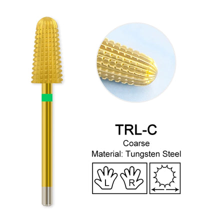 Tapered Barrel Nail Drill Bits Carbide Nails Grinding Head Milling Cutter 4XC Hard Soft Gel Removal Polishing DIY Tools
