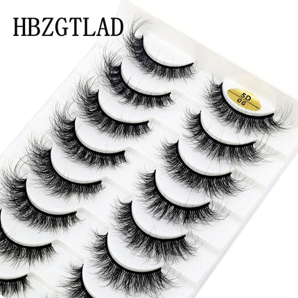 10 Pairs Mink Fake Eyelashes Faux 3D Natural Long False Eyelashes 3d Mink Lashes Soft Fluffy Lashes Extension Makeup Kit Cilios