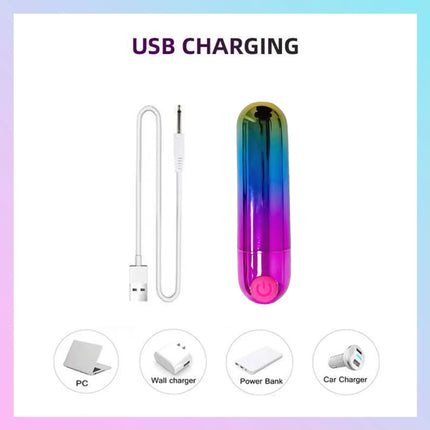 Powerful USB Charge Bullet Vibrator Clitoris Stimulator G-Spot Vagina Massage Adult Erotic Sex Toys For Woman Female Masturbator