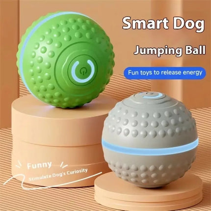 USB Rechargeable Smart Dog Toys Automatic Jumping Electronic Jumping Ball Chew Resistant Interactive Function Electronic Ball