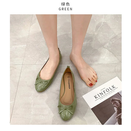 Flat Shoes Women Ballerinas Round Toe Bowtie Slip on Ballet Flats Lazy Loafers Moccasins Ladies Casual Flats Shoes 2023