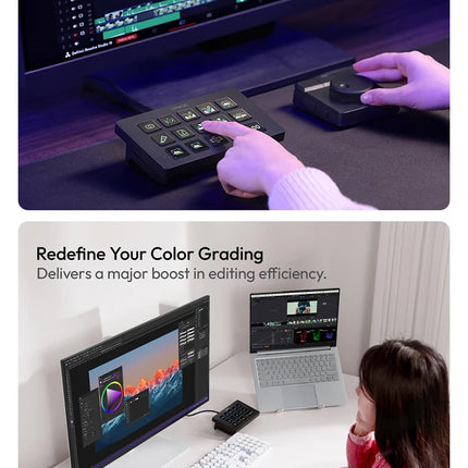 Ulanzi D100H Dial Creative Controller Video Editing Assistant for Youtube Tiktok PR PS Support Bluetooth Key Production Console