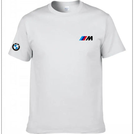 BMW Official Summer Short-sleeved T-shirt Car Classic Simple Logo Men's Women's Clothing Printing Pure Cotton Fashion High-end