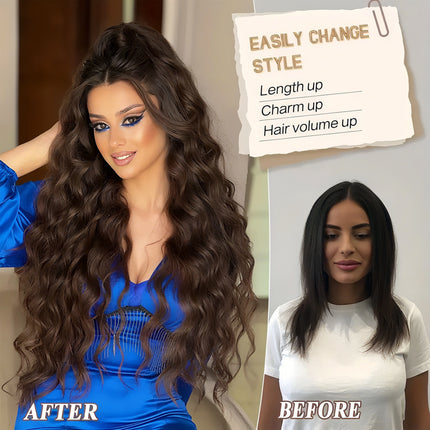 Claw Clip Ponytail Extension for Women Long Wavy Hair Extensions Fluffy Natural Looking Synthetic Clip in Ponytail Hairpiece