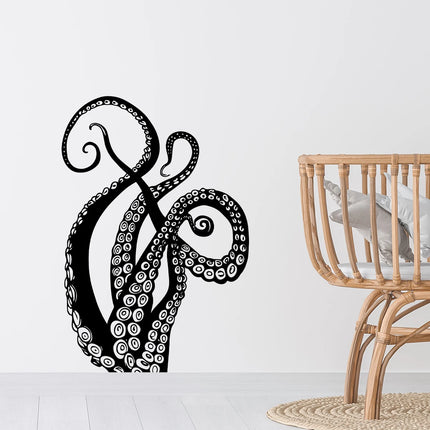 Funny Octopus Tentacles Silhouettes Wall Stickers for Living Room Background Bedroom Decoration Wall Decals Home Decor