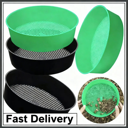 1/3PCS Plastic Garden Sieve Home Garden Tool Fine Mesh Soil Sieve Mining Sand Sifter Potting Sieve for Plant Soil Stone Sifting
