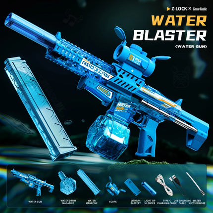 HUIQIBAO 2026 New Ultra-Cool Sniper Electric Water Gun, High-pressure, Multiple Shots, Large Capacity, Summer Beach