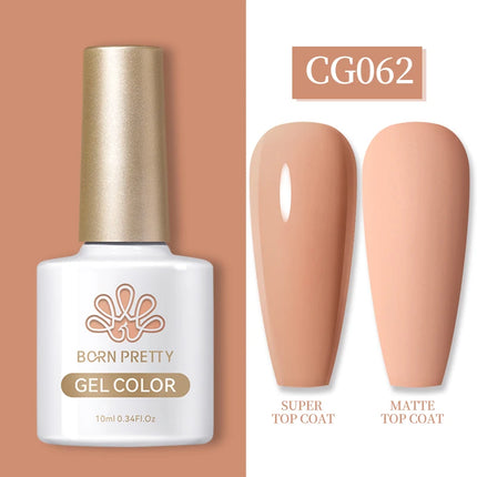 BORN PRETTY 10ml Gel Nail Polish Gel 130 Colors Semi Permanent Solid Nail Gel Varnish Soak Off UV Gel for Base Top Coat